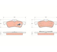 TRW GDB1561 Brake Pad Set, disc brake for MINI