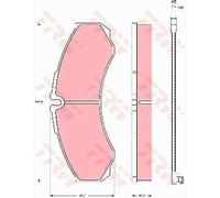 TRW GDB1609 Brake pad set