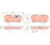 TRW GDB1632 Brake pad set