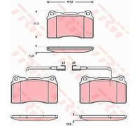 Front Brake Pads Set Alfa Romeo Lancia:GIULIETTA,159,BRERA,SPIDER,KAPPA 9948557