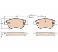 TRW GDB1654 Brake Pads Front Axle Bosch 2008-2010 Alfa Romeo Mito