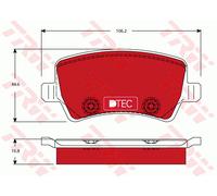 TRW GDB1685DTE Brake Pad Set, disc brake for FORD,LAND ROVER,VOLVO