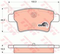 TRW Brake Pad Set GDB1692 - Set of 4 - Rear Axle - for Citroen C4 Grand Picasso I (2006-2013)
