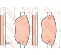 TRW GDB1701 Brake pad set