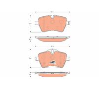 Brake pads GDB1712 TRW for MINI MINI MINI Roadster MINI Convertible MINI Coupe