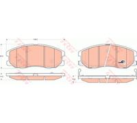 TRW Brake Pad Set GDB1715 – Front, Disc Brake, fits Opel & Chevrolet