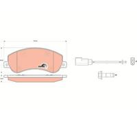 TRW GDB1724 Brake Pad Set Fits FORD VOLKSWAGEN