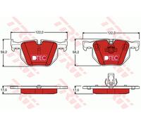TRW GDB1727DTE Brake Pad Set, disc brake for BMW,BMW (BRILLIANCE)