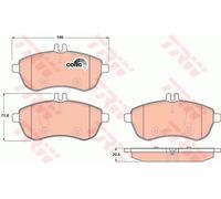 TRW GDB1736 Brake Pad Set, disc brake for MERCEDES-BENZ,MERCEDES-BENZ (BBDC)