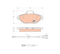 TRW Brake Pad Set GDB1745 Front Disc Brake for Ford, Fiat, Chevrolet