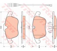 TRW GDB1818 Brake pad set
