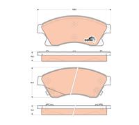 Brake pads GDB1843 TRW for OPEL CHEVROLET