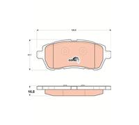 TRW GDB1893 Brake Pad Set, disc brake for FORD
