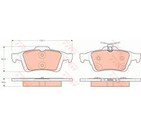 TRW GDB1938 Brake Pad Set, disc brake for FORD,FORD (CHANGAN)