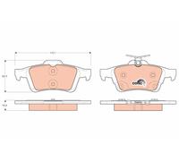 TRW GDB1938 Rear Brake Pads For Ford C-Max 2010- 1.0 74kW 100cv EcoBoost