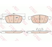 TRW Brake Pads GDB2009 for Ford Focus III & Transit Connect V408 Box Body/MPV