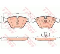 TRW Brake Pad Set GDB2021 for BMW 3, 5, 6, 7 Series & X1