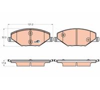 TRW Brake Pad Set GDB2027 Disc Brake Pads for SKODA, VW