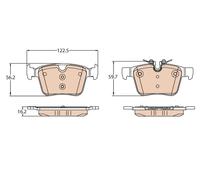 TRW GDB2110 Brake Pads For Jaguar E-PACE 2017+ 2.0 110kw 150cv Diesel