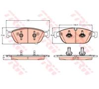 TRW GDB2113 Brake pad set