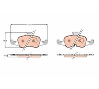 TRW GDB2120 Brake Pads For Audi TT Coupe 2014 1.8 132kW 177HP Front