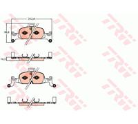 Brake pads GDB2126 TRW for AUDI A4 B9 A4 B9 Avant A4 Allroad B9 A5 A5 Sportback
