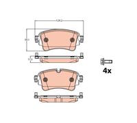 TRW GDB2132 Brake pad set