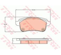 TRW GDB2136 Brake Pad Set, disc brake for RENAULT