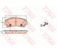 Brake pads GDB2152 TRW for RENAULT ESPACE V TALISMAN MEGANE IV Hatchback
