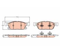 TRW GDB2167 Front Brake Pads 2015+ Ford Edge 2.0 110kW 147hp EcoBlue