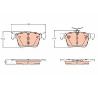 TRW GDB2179 Brake pad set