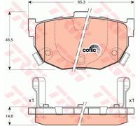 TRW GDB3170 Brake Pad Set, disc brake for HYUNDAI,HYUNDAI (BEIJING)