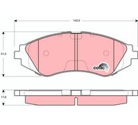 TRW GDB3265 Brake pad set