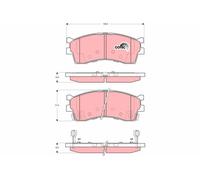 TRW GDB3285 Brake Pads For Kia Carens 1.8 81kW 110hp (1998+)