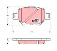 TRW GDB3316 Front Brake Pads For Toyota Celica (t23) 2000- 1.8 105kW 142cv 16v