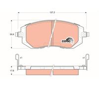 TRW COTEC Brake pad set GDB3328 with acoustic wear warning SUBARU: Outback IV, Legacy 4, Impreza III Hatchback