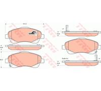 Brake pads GDB3336 TRW for TOYOTA LOTUS