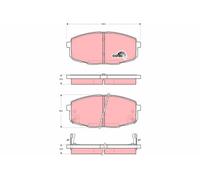 TRW GDB3342 Brake Pads For Kia Carens Front 2003 On 1.6 77kW 105cv