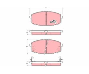 TRW GDB3342 Brake Pads For Kia Carens Front 2003 On 1.6 77kW 105cv