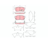 TRW Brake Pads GDB3359 for Daihatsu, Subaru, Suzuki