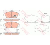 TRW Brake Pad Set GDB3375 – Front for Honda Civic 1.5/1.6 (Del Sol, Coupe, Hatchback, Sedan)