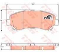 TRW Brake Pads GDB3467 - Fits Nissan X-Trail II, Qashqai I, X-Trail Van