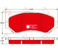 TRW GDB3467DTE Brake pad set