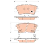 TRW GDB3494 Brake Pads Rear For Hyundai i10 1.0 49kW 65hp GPL (2013->)
