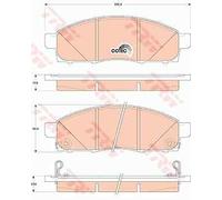 TRW GDB3502 Brake pad set
