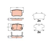 Brake pads GDB3516 TRW for SUZUKI SX4 Saloon SX4 SWIFT III KIZASHI