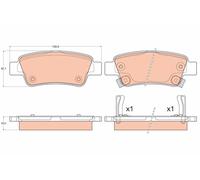 TRW GDB3576 Brake pad set