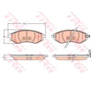 Fits TRW GDB3634 BRAKE PADS /RH/F/AVEO 1.2-1.4 03- UK Stock