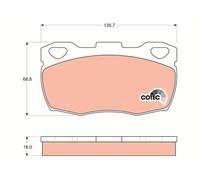 TRW GDB395 Brake pad set
