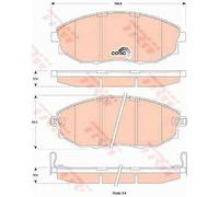 DISC BRAKE PADS SET FOR CHEVROLET DAEWOO CHEVROLET SGM EPICA KL1 LF4 TRW